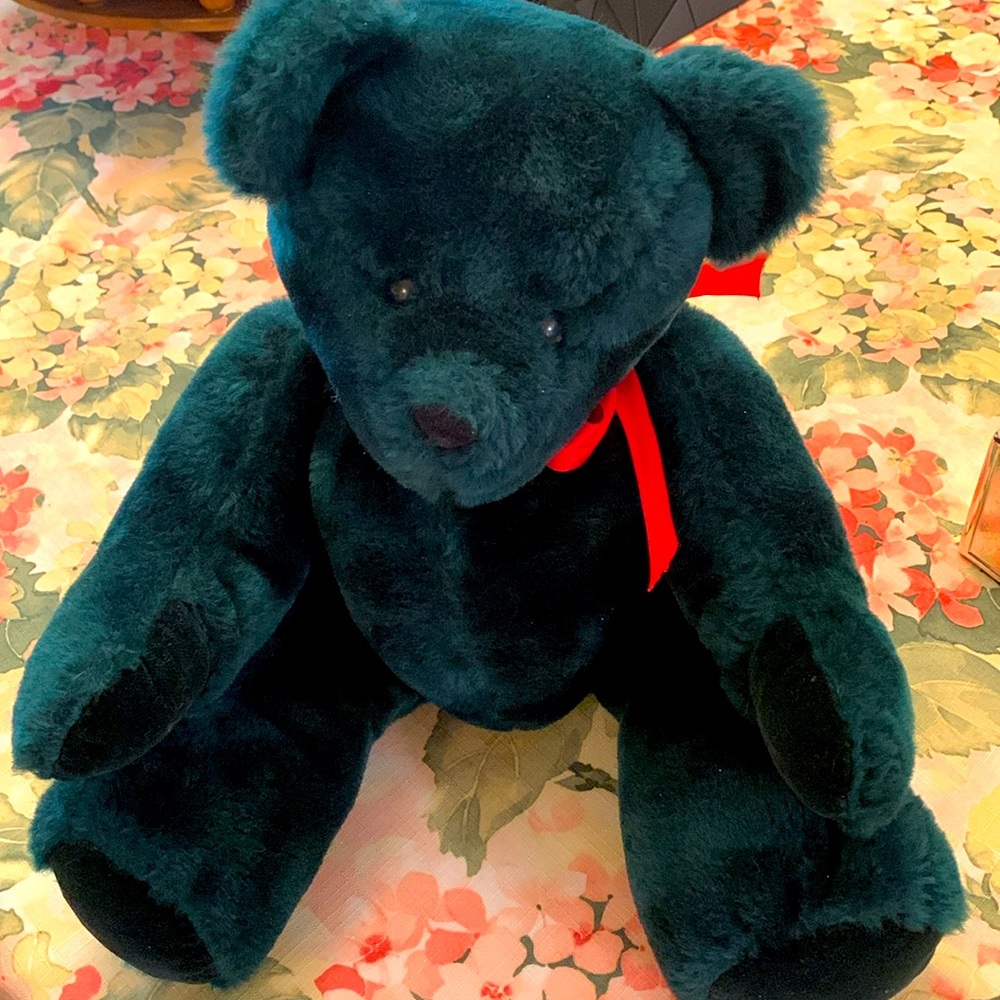 Vintage Green Mt. Teddy Bear, EUC